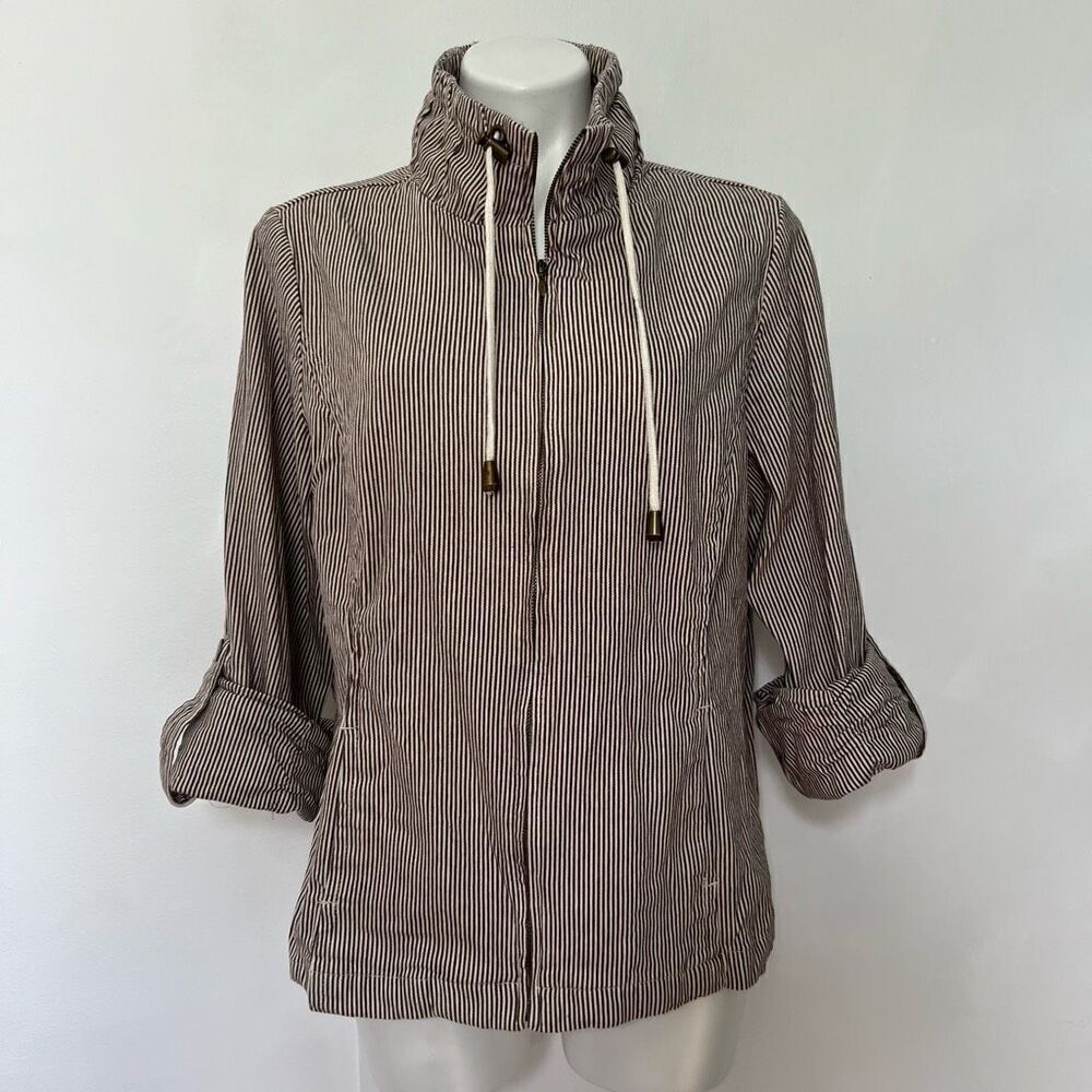Dress Barn cotton pin stripe chore utility jacket